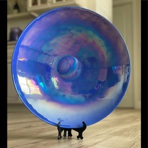 Decorative lavender metallic color  glass dish decor